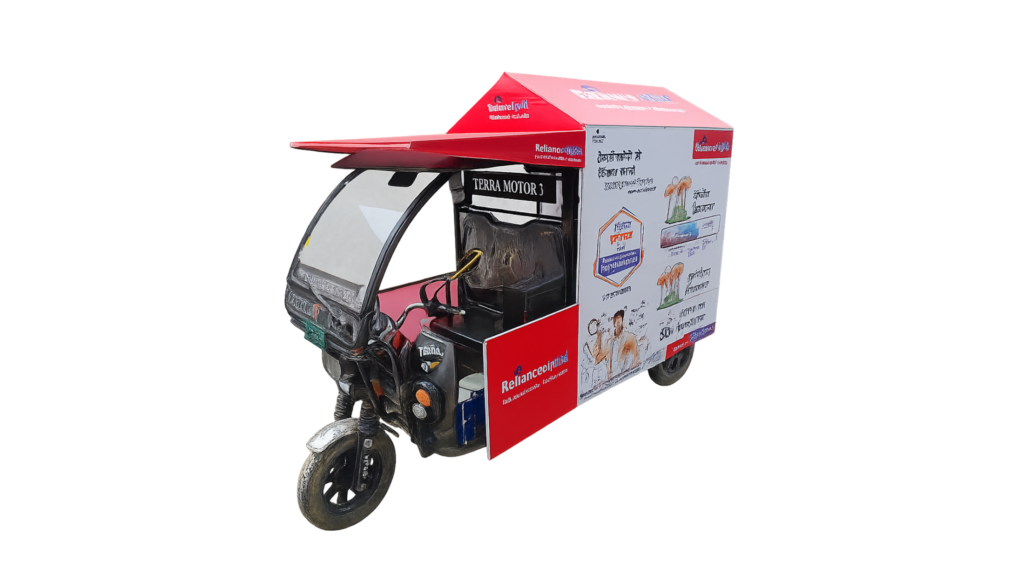 e rickshaw advertising in ranchi